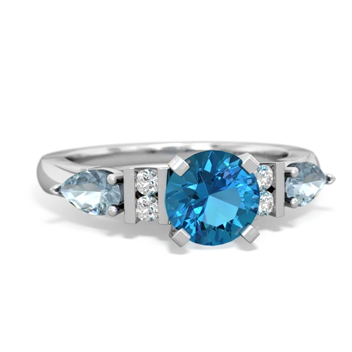 london topaz-aquamarine engagement ring