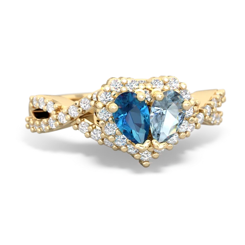 london topaz-aquamarine engagement ring