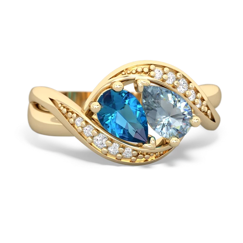 london topaz-aquamarine keepsake curls ring