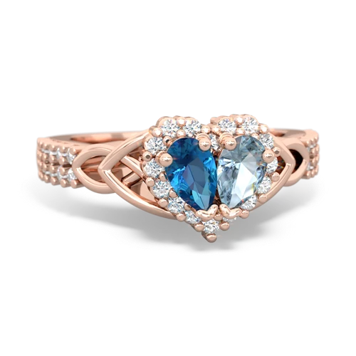 london topaz-aquamarine keepsake engagement ring