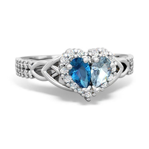 london topaz-aquamarine keepsake engagement ring