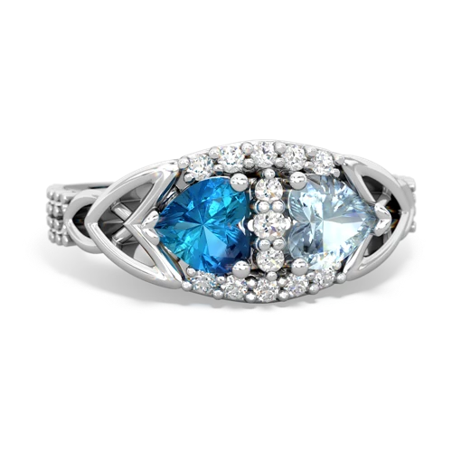 london topaz-aquamarine keepsake engagement ring