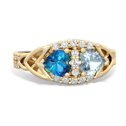 london topaz-aquamarine keepsake engagement ring