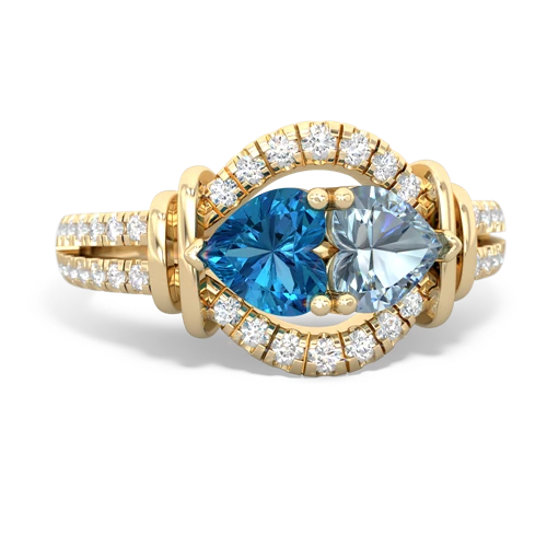 london topaz-aquamarine pave keepsake ring