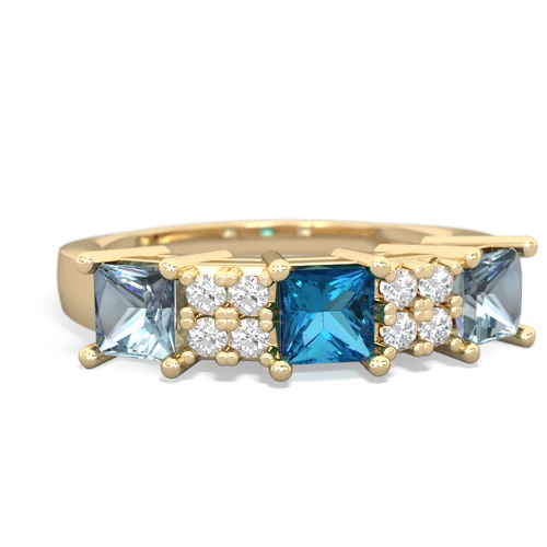 london topaz-aquamarine timeless ring