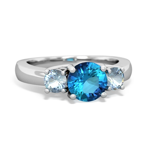 london topaz-aquamarine timeless ring