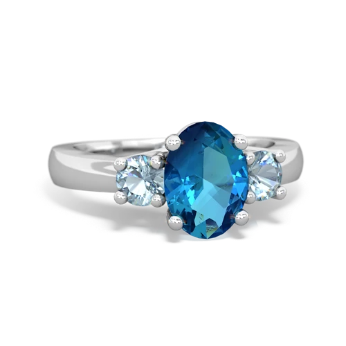 london topaz-aquamarine timeless ring