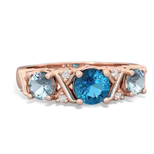 london topaz-aquamarine timeless ring