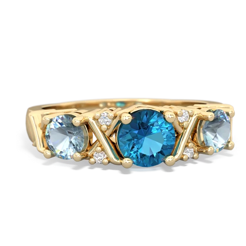 london topaz-aquamarine timeless ring