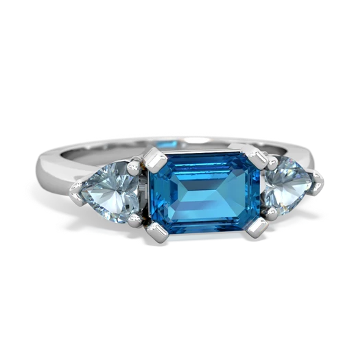 london topaz-aquamarine timeless ring