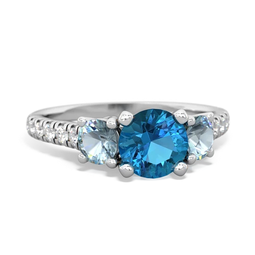 london topaz-aquamarine trellis pave ring