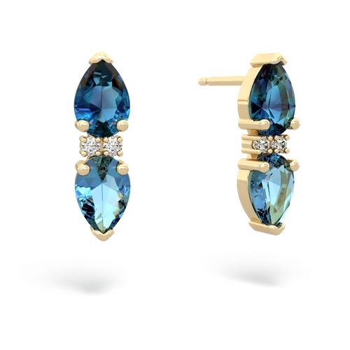 london topaz-blue topaz bowtie earrings