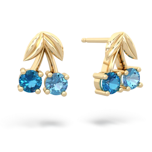 london topaz-blue topaz cherries earrings