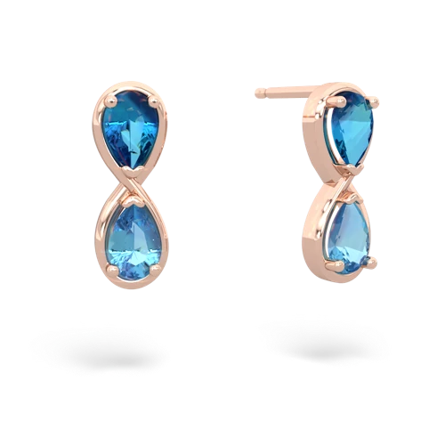 london topaz-blue topaz infinity earrings