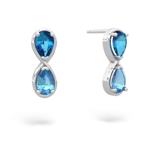 london topaz-blue topaz infinity earrings