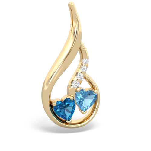 london topaz-blue topaz keepsake swirl pendant