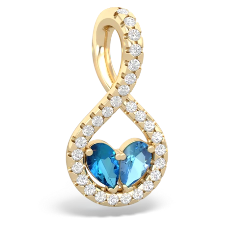 london topaz-blue topaz pave twist pendant