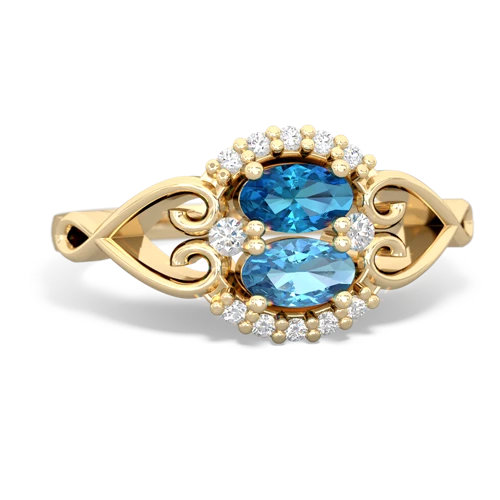 london topaz-blue topaz antique keepsake ring