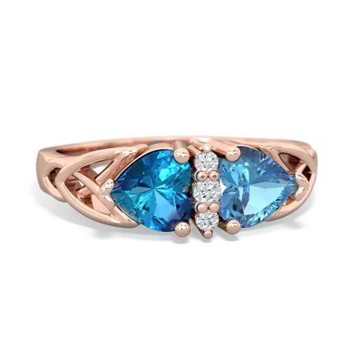 london topaz-blue topaz celtic ring