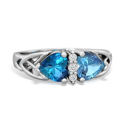 london topaz-blue topaz celtic ring