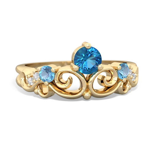 london topaz-blue topaz crown keepsake ring