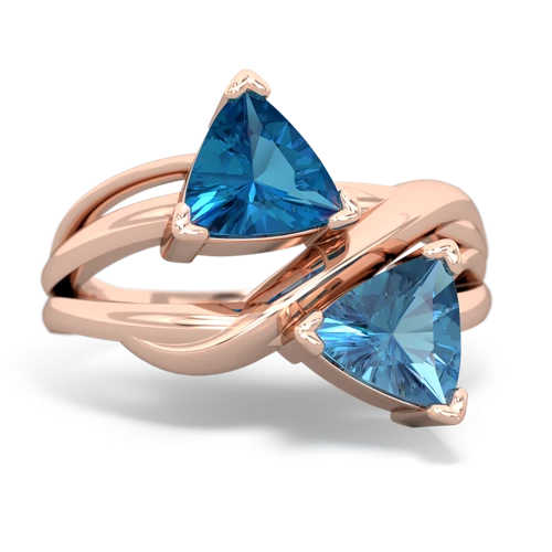 london topaz-blue topaz filligree ring