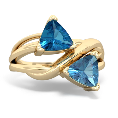 london topaz-blue topaz filligree ring