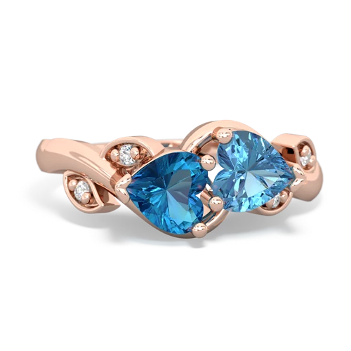 london topaz-blue topaz floral keepsake ring