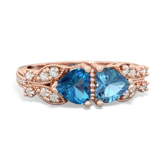 london topaz-blue topaz keepsake butterfly ring