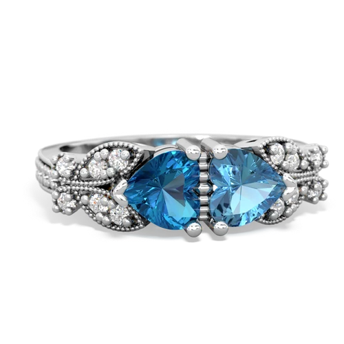 london topaz-blue topaz keepsake butterfly ring