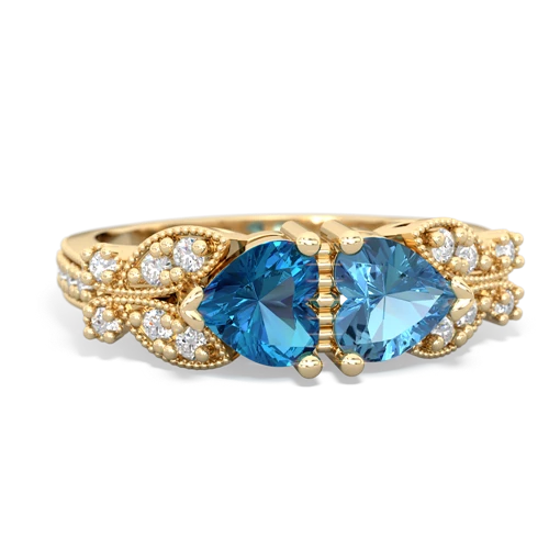 london topaz-blue topaz keepsake butterfly ring