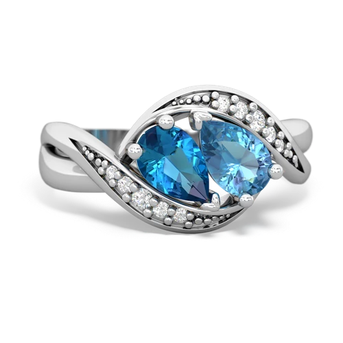 london topaz-blue topaz keepsake curls ring