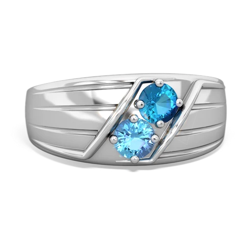 london topaz-blue topaz mens ring