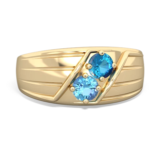 london topaz-blue topaz mens ring