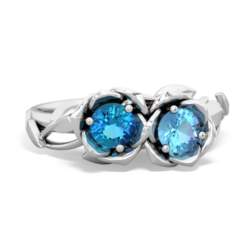 london topaz-blue topaz roses ring