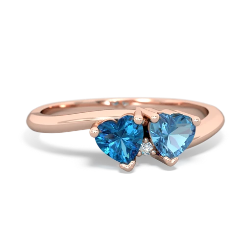 london topaz-blue topaz sweethearts promise ring