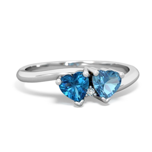 london topaz-blue topaz sweethearts promise ring