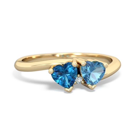 london topaz-blue topaz sweethearts promise ring