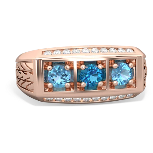 london topaz-blue topaz three stone ring