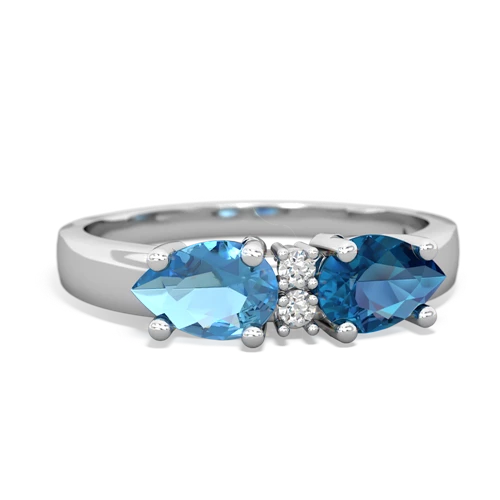 london topaz-blue topaz timeless ring