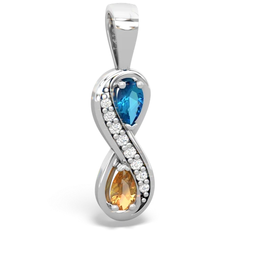 london topaz-citrine keepsake infinity pendant