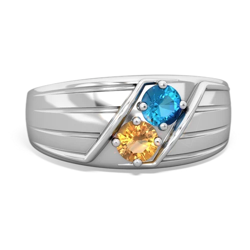 london topaz-citrine mens ring