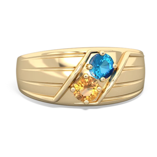 london topaz-citrine mens ring