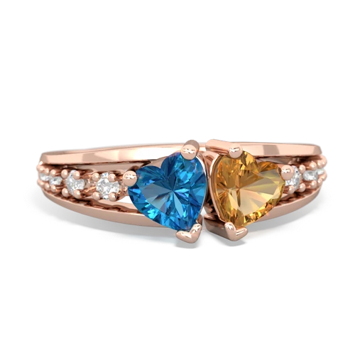 london topaz-citrine modern ring