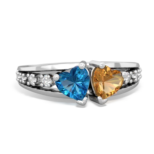 london topaz-citrine modern ring