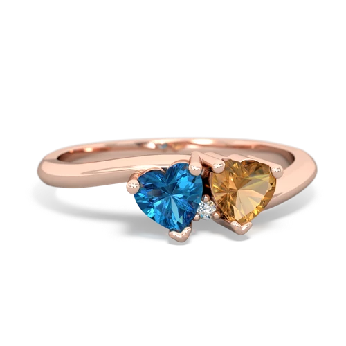 london topaz-citrine sweethearts promise ring