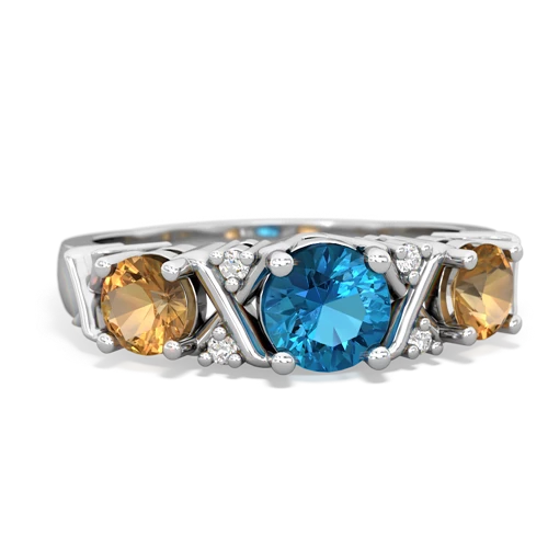 london topaz-citrine timeless ring