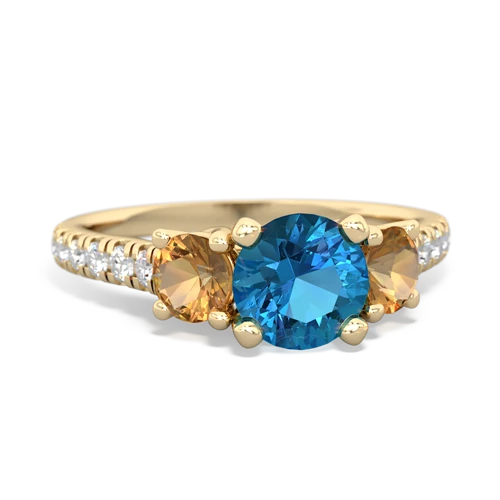 london topaz-citrine trellis pave ring