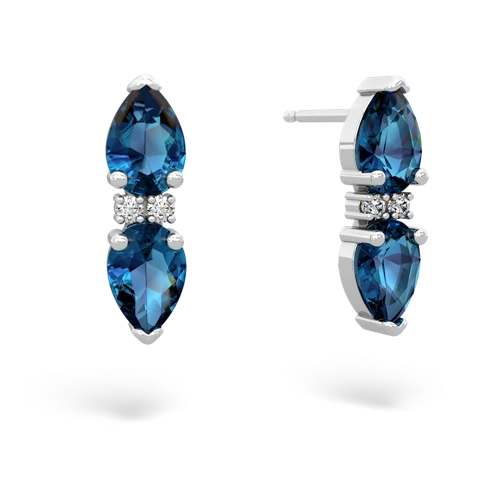 london topaz bowtie earrings