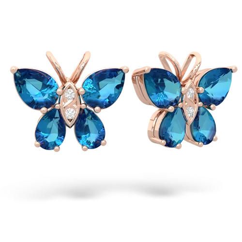 london topaz butterfly earrings
